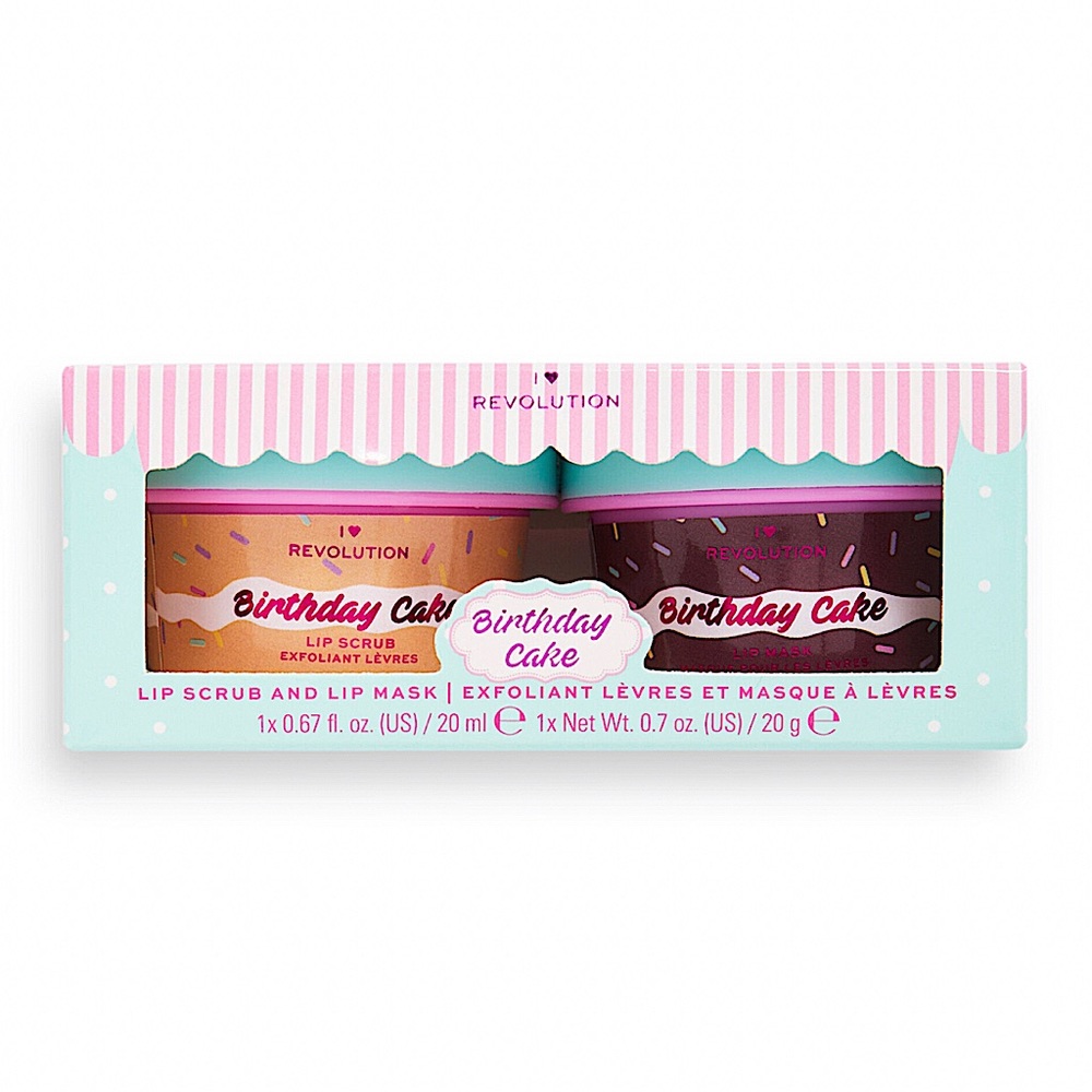I ❤️ Revolution - Birthday Cake - Lip Scrub & Lip Mask